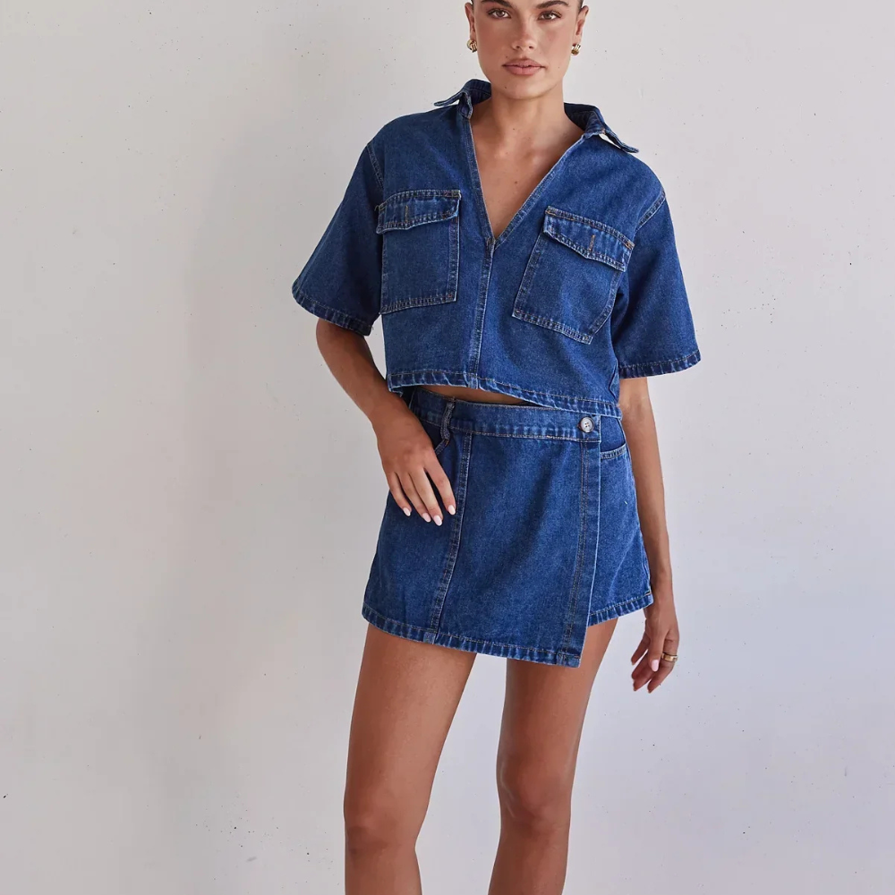 Levoire | Shorts En Denim Satz Pour Un Look D'Été Décontracté