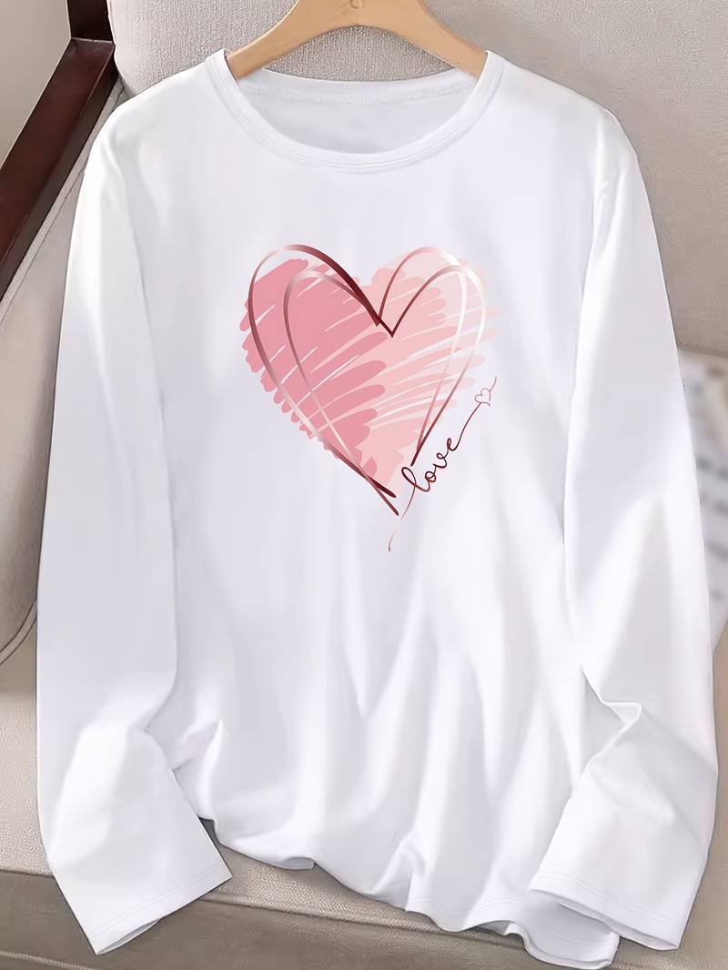 Levoire | T-shirt Manches Longues Imprimé Cœur et Amour