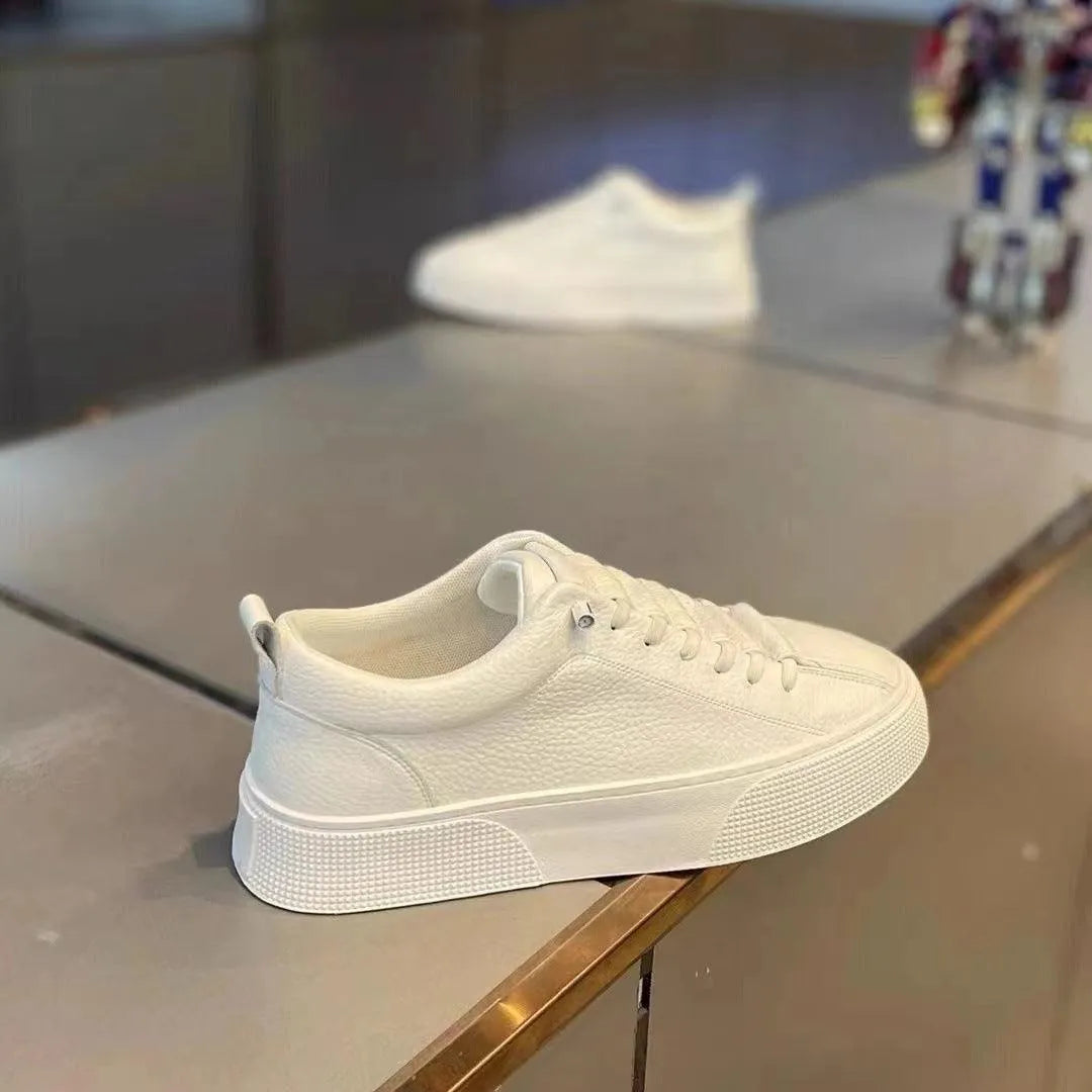 Levoire | Baskets basses pour hommes en simili cuir Blanc