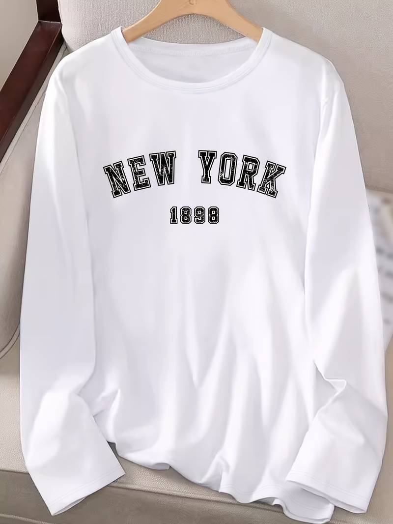 Levoire | T-Shirt À Col Rond Avec Impression New York