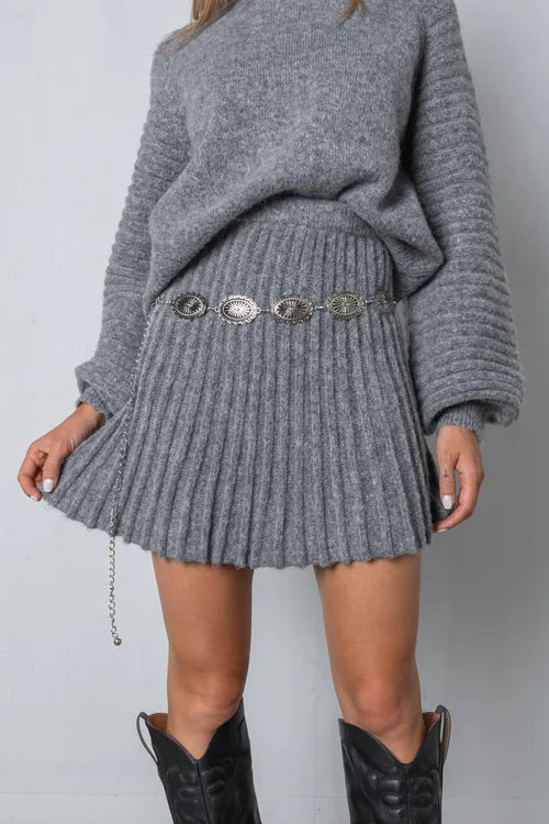 Levoire | Pull Plissé Élégant Et Jupe