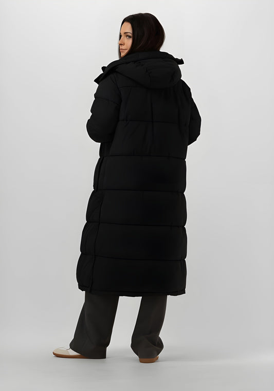 Levoire | Long warm hooded jacket with zipper