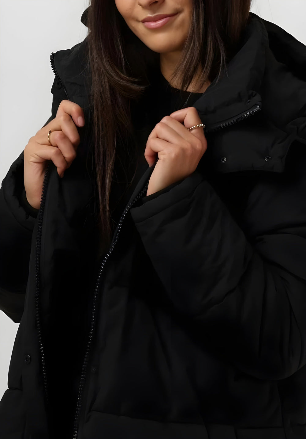 Levoire | Veste À Capuche Chaude Longue Avec Fermeture Éclair