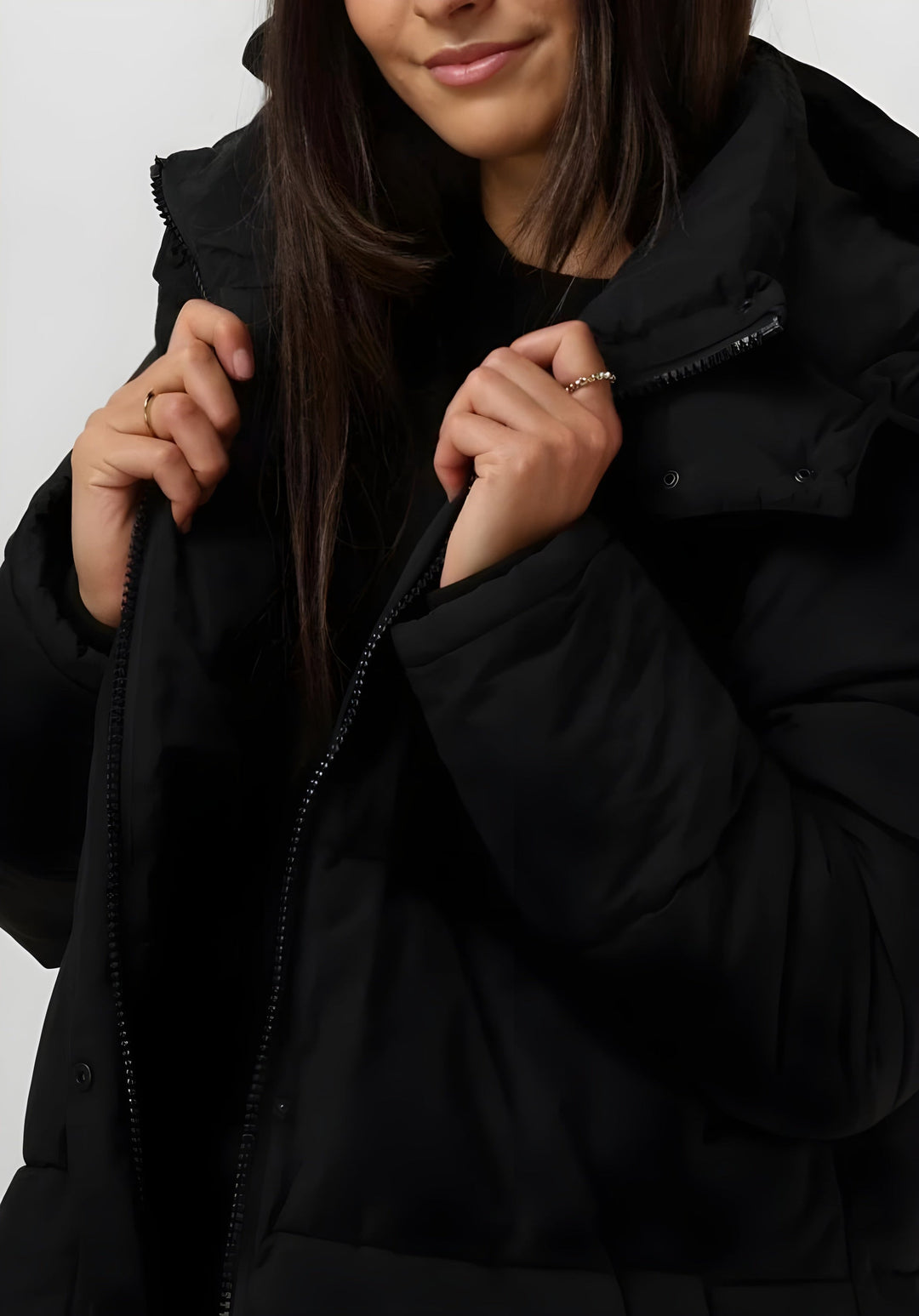 Levoire | Veste À Capuche Chaude Longue Avec Fermeture Éclair