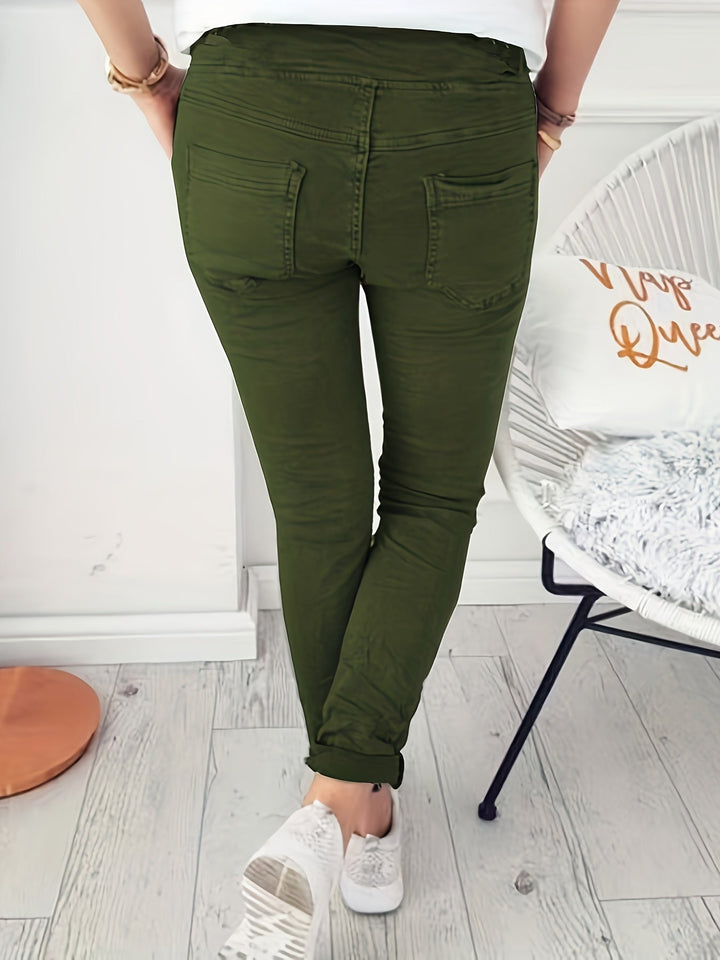 Levoire | Pantalon Uni De Couleur Avec Cordon