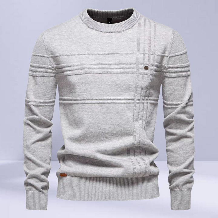 Levoire | Pull Classique Pour Homme Avec Design Structuré Gris