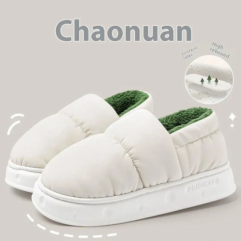 Levoire | Chausson en velours de coton chaud antidérapant Blanc