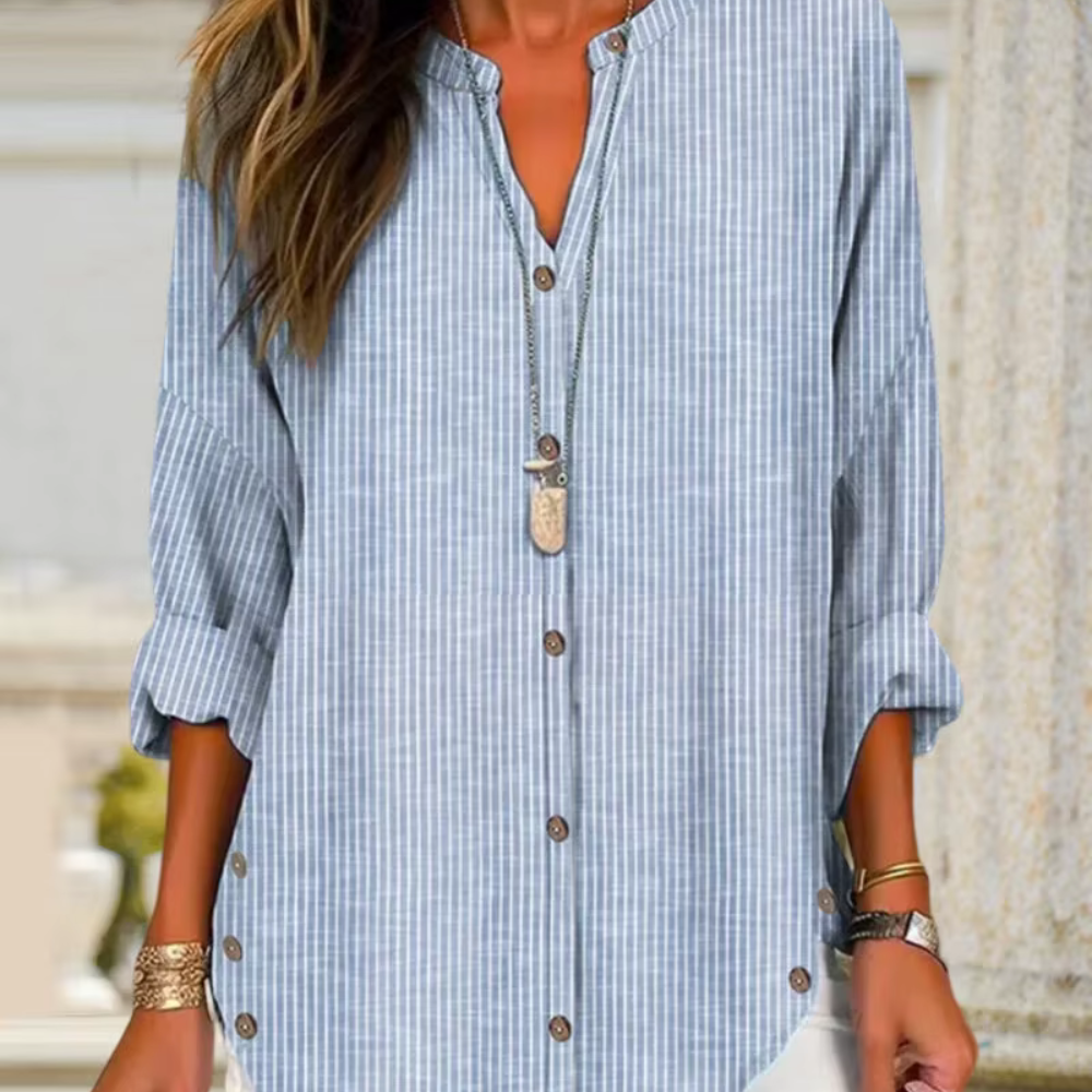 Levoire | Blouse En Lin Pour Femmes Bleu