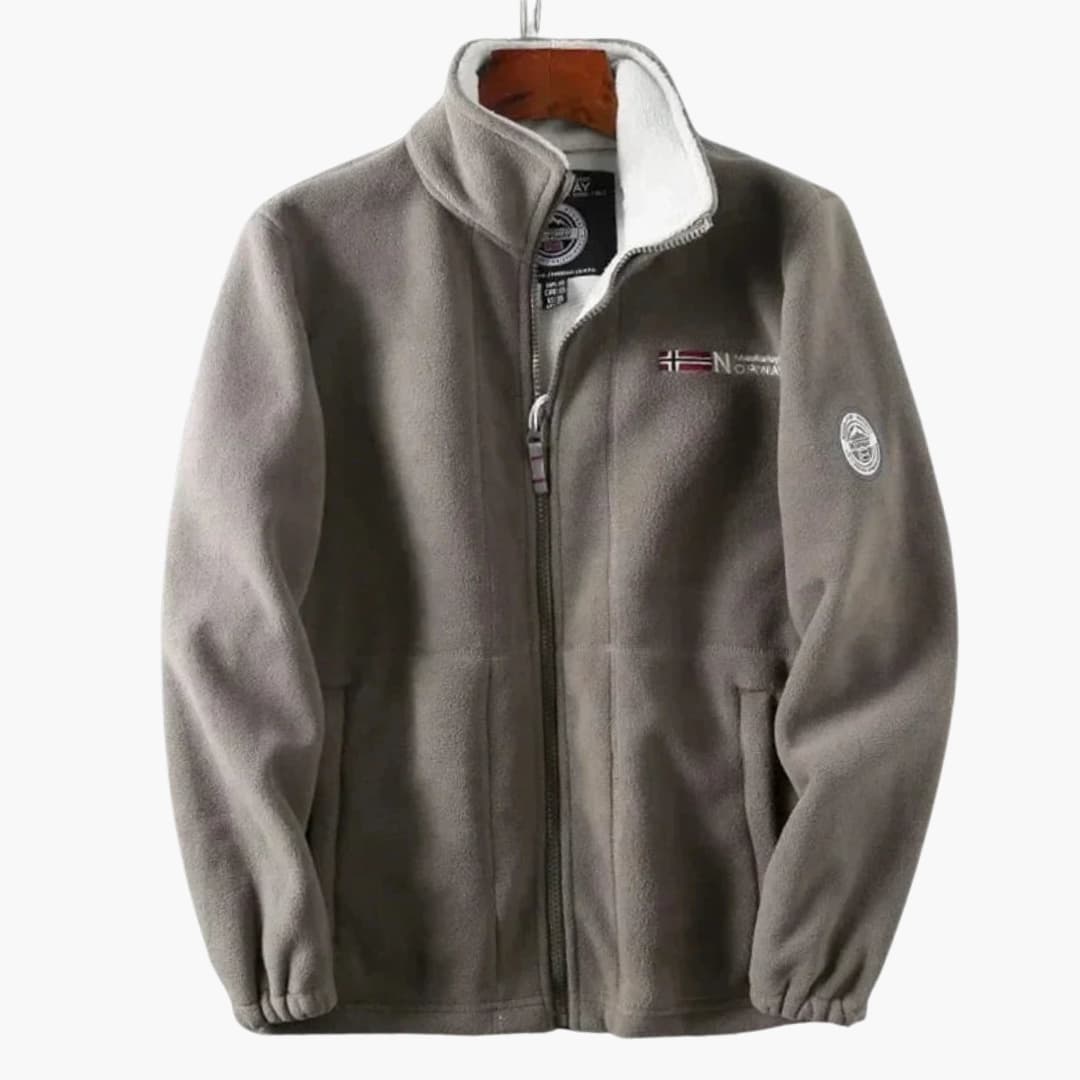 Levoire | Vêtements à manches longues en polaire plus chauds avec zip Gris clair