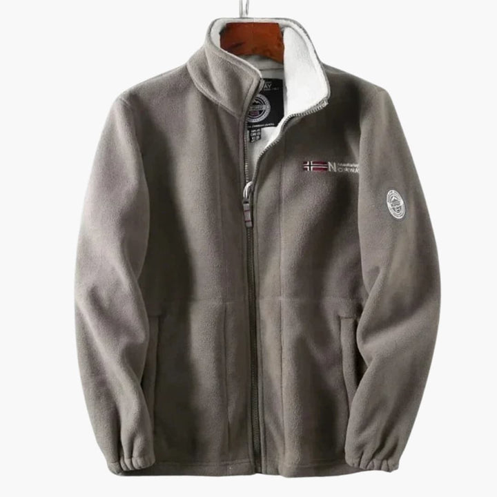 Levoire | Vêtements à manches longues en polaire plus chauds avec zip Gris clair