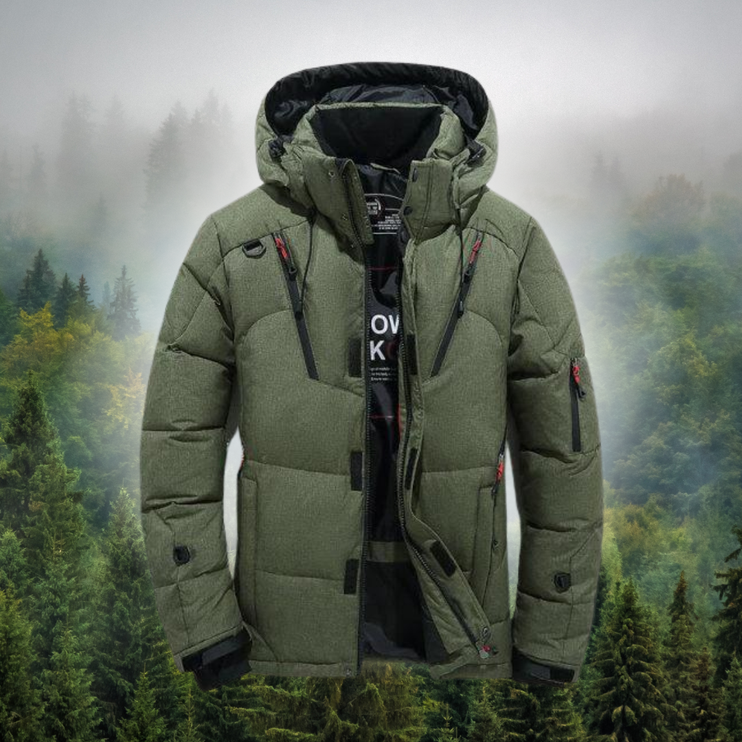 Levoire | Parka Avec Manchons, Capuche Amovible Vert armée