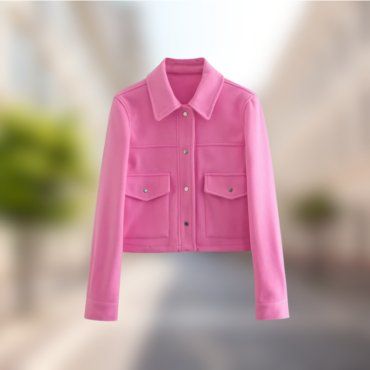 Levoire | Veste Décontractée Pour Femmes Au Look Laineux Pour L'Automne Rosa