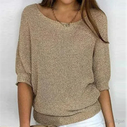 Levoire | Levoire | Pull À Manches Longues En Tricot Pour - Femmes - Élégant Beige