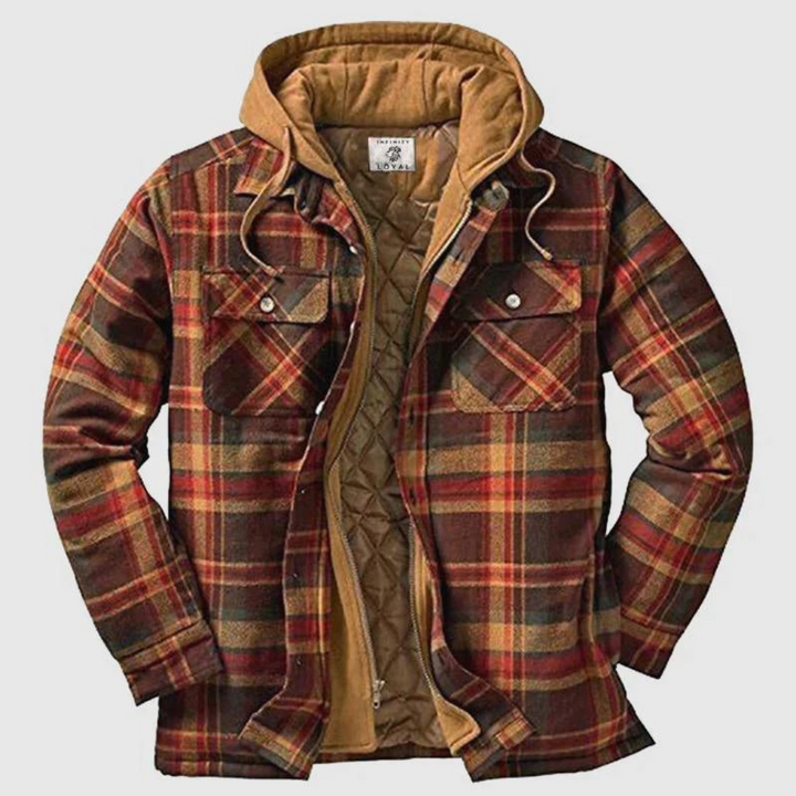Levoire | Chemise Confortable Avec Capuche Et Doublure Chaude Marron