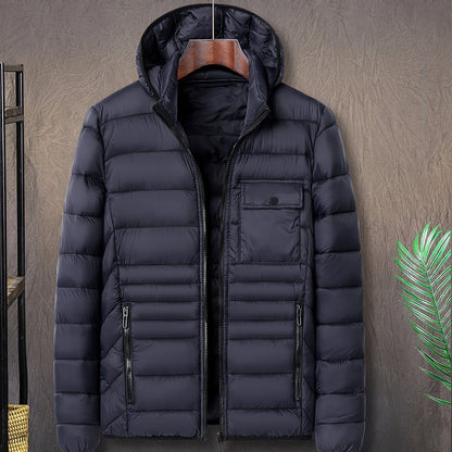 Levoire | Veste À Capuche À Manches Longues Avec Zip Et Poches Bleu