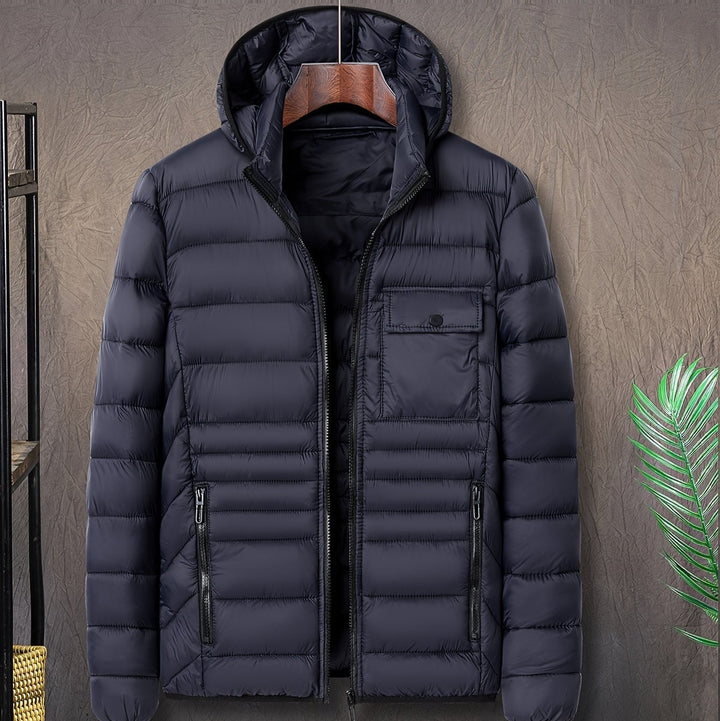 Levoire | Veste À Capuche À Manches Longues Avec Zip Et Poches Bleu