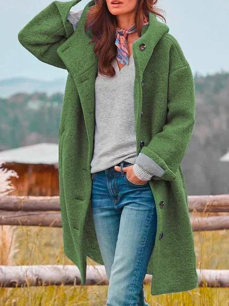 Levoire | Manteau Maxi Avec Capuche Vert