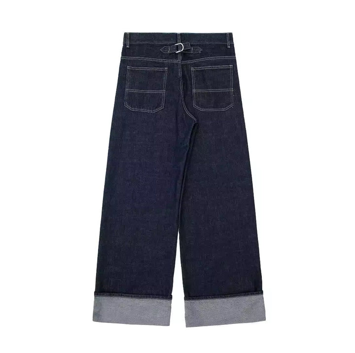 Levoire | Jean À Jambe Large Avec Revers