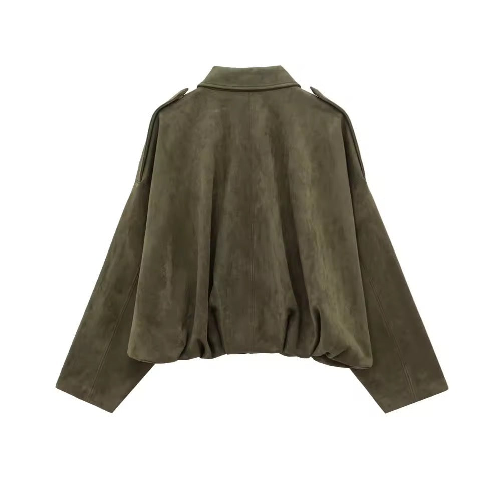 Levoire | Grande Taille Veste Bomber En Daim