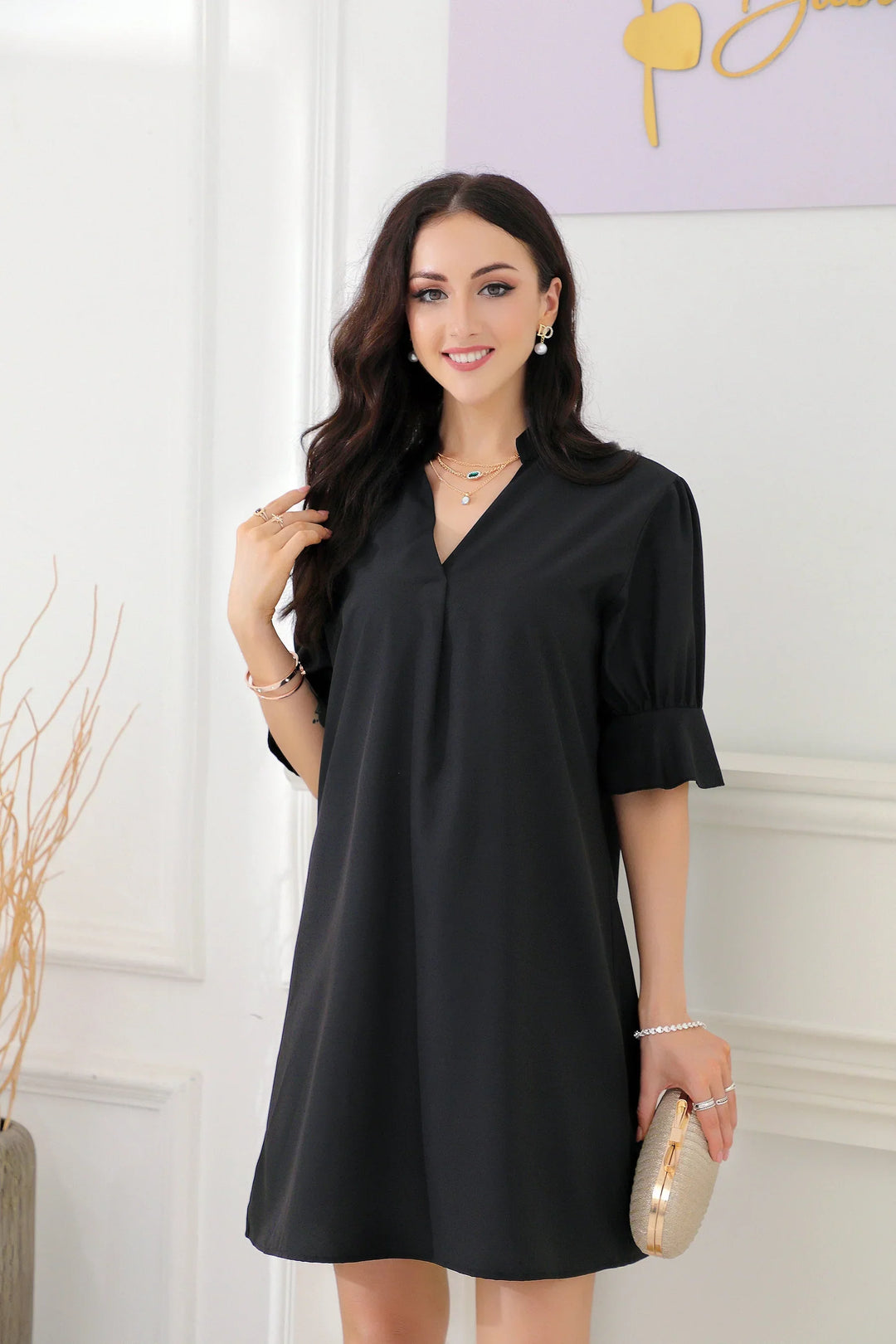 Levoire | Robe Midi Élégante Avec Décolleté En V