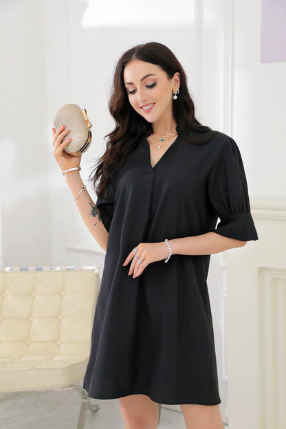 Levoire | Robe Midi Élégante Avec Décolleté En V