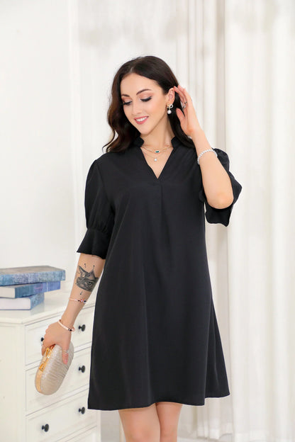 Levoire | Robe Midi Élégante Avec Décolleté En V