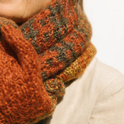 Levoire | Écharpe Tricotée Chaude Vintage Orange