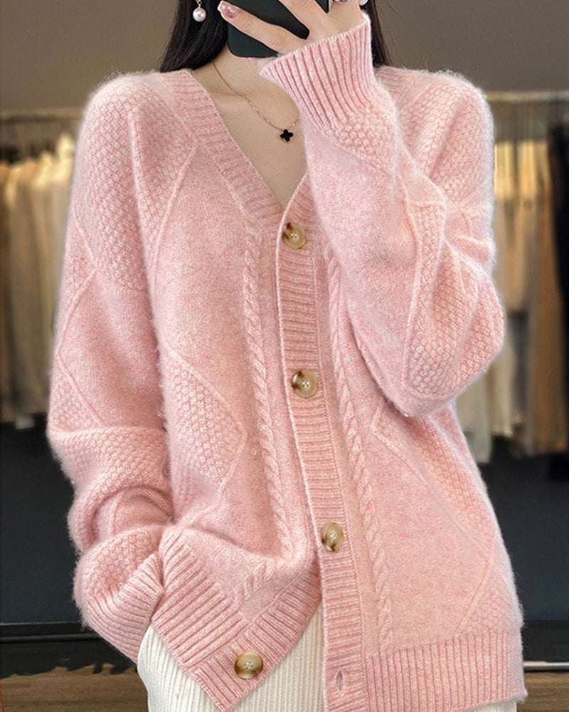 Levoire | Gilet Chaud Avec Motif En Losange Géométrique Pour Femmes Rosa