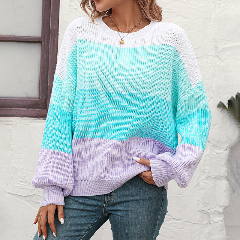 Levoire | En Tricot Décontracté À Blocs De Couleurs