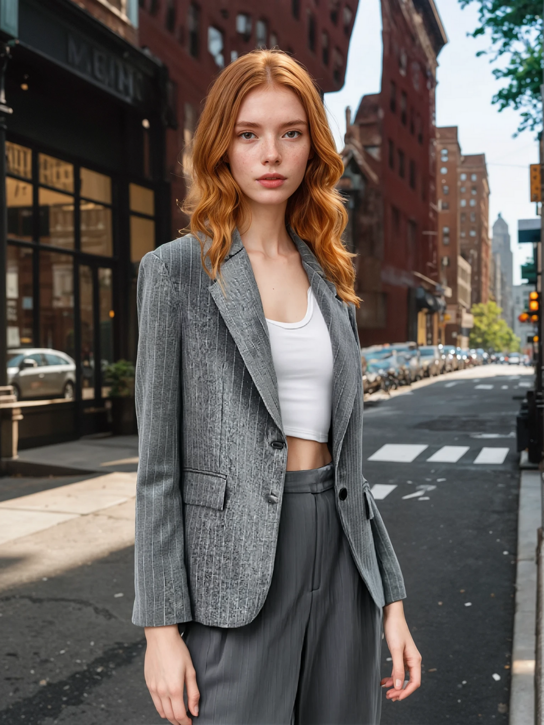 Levoire | Blend Yli Taille Rayé Veste Retournée