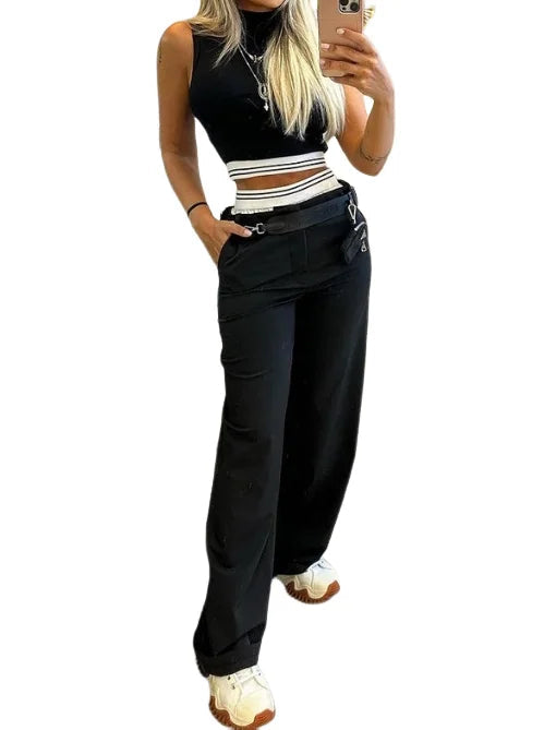 Levoire | Deux Pièces Vêtements De Loisirs Femmes, Simple, Pantalons De Yoga Décontractés Avec Coupe Ample