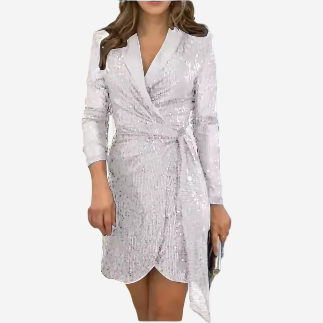 Levoire | Robe Minime V Avec Décolleté En V Et Revers Blanc