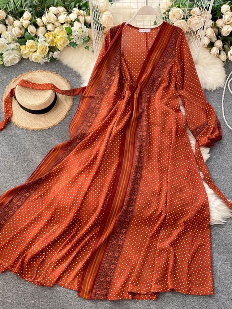 Levoire | Robe À Lacets En Chiffon Rétro