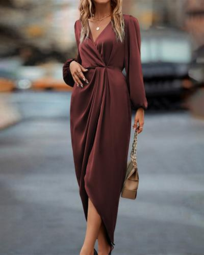 Levoire | Robe Midi Femme Robe Classique Avec Manches Longues Pour Femmes