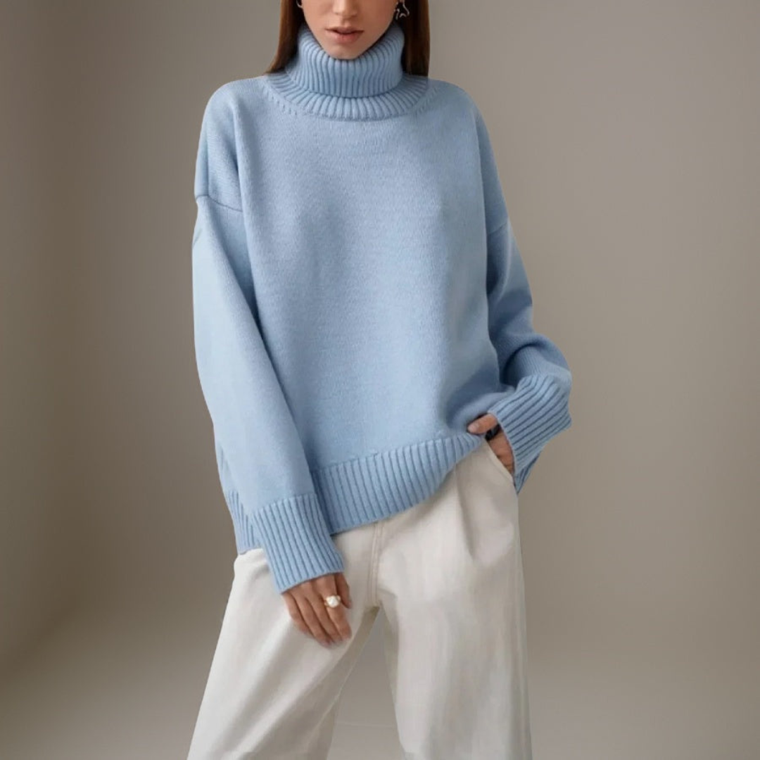 Levoire | Pull à col roulé pour femmes Bleu ciel