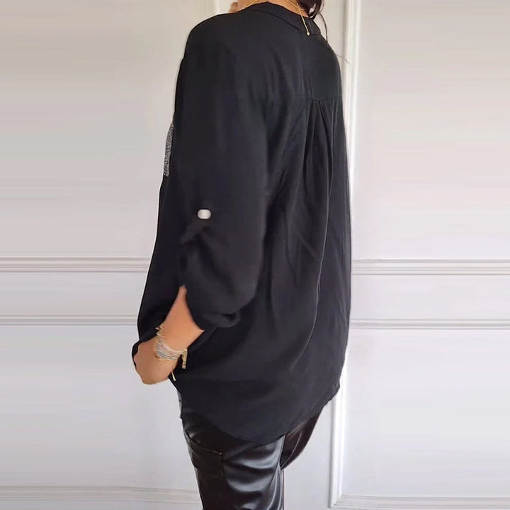 Levoire | Blouse En Coton Avec Paillettes Décolleté En V