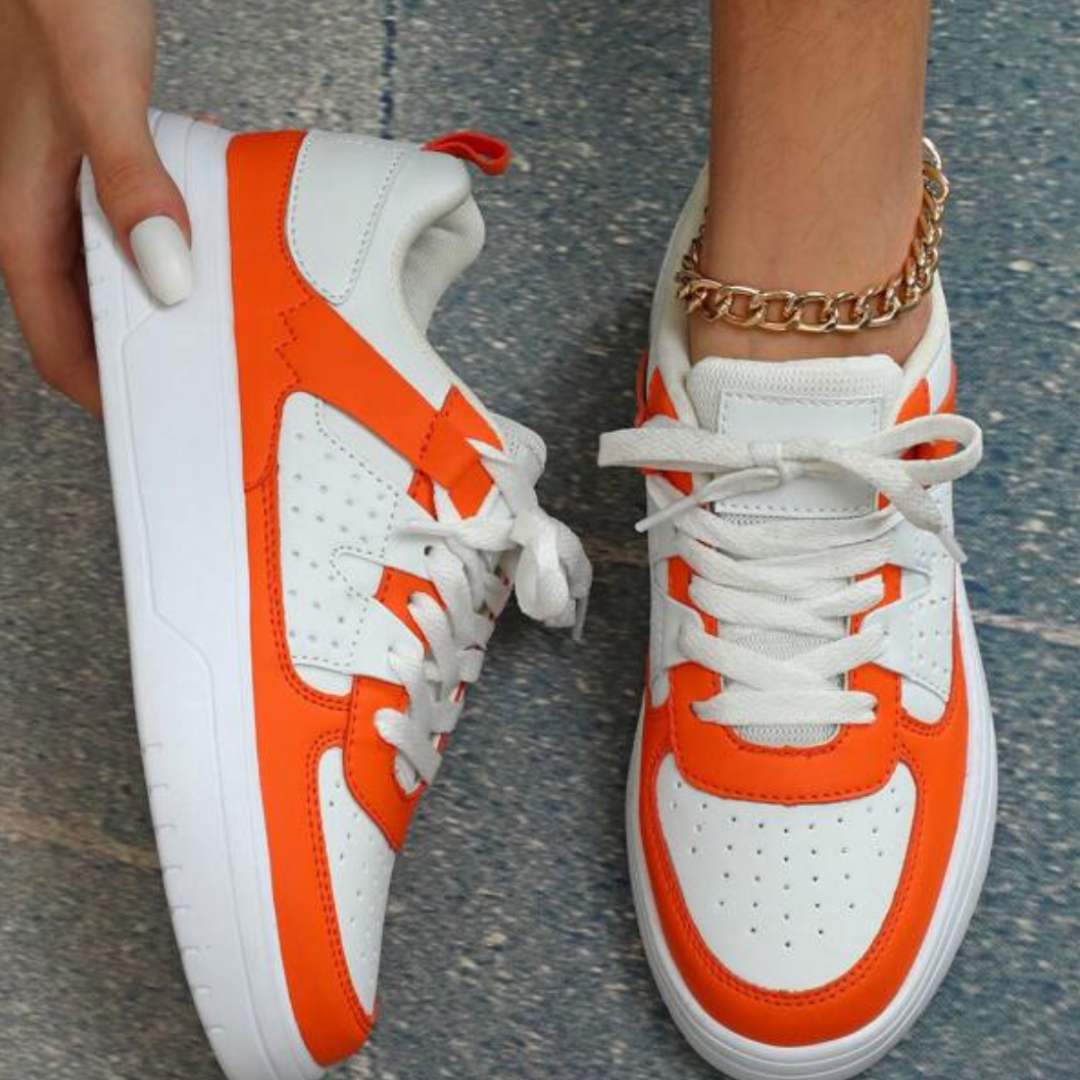 Levoire | Baskets Légères Colorées Pour - Femmes - À Lacets Orange