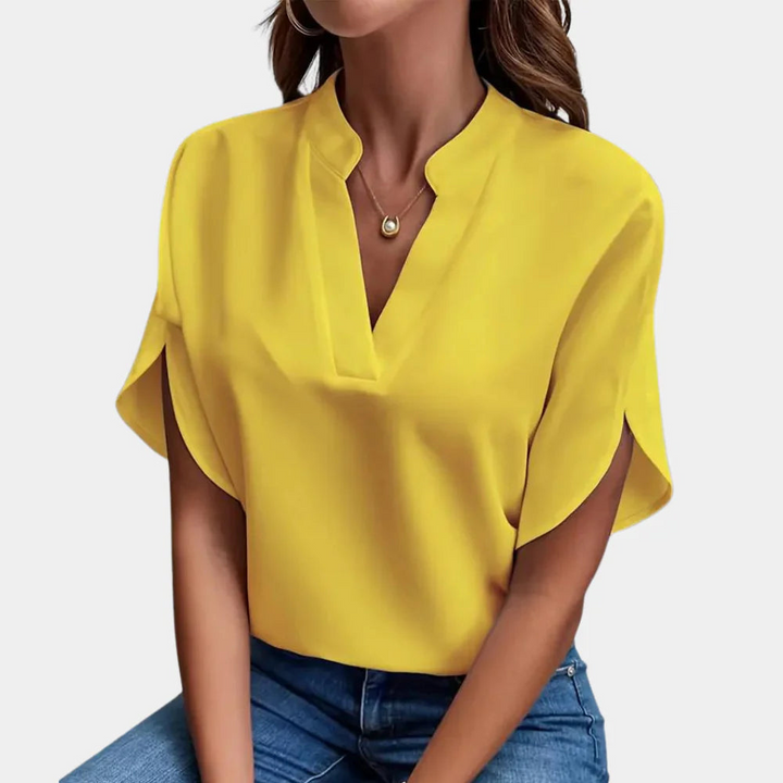 Levoire | Chemisier d'été confortable pour femmes Top décontracté pour femmes Jaune