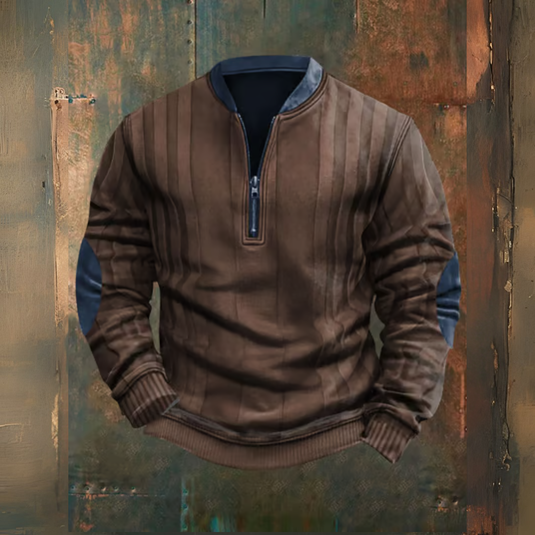 Levoire | Pull Retro Dans Un Design Simple Décontracté Braun