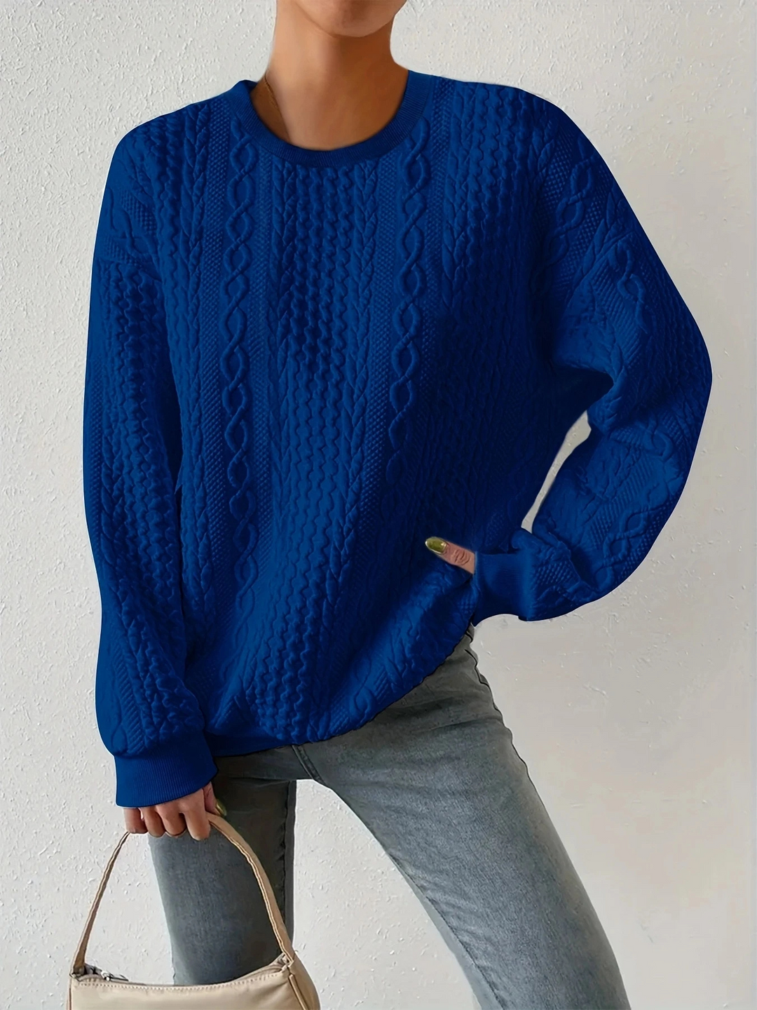 Levoire | Pull long pour femmes, design confortable Bleu