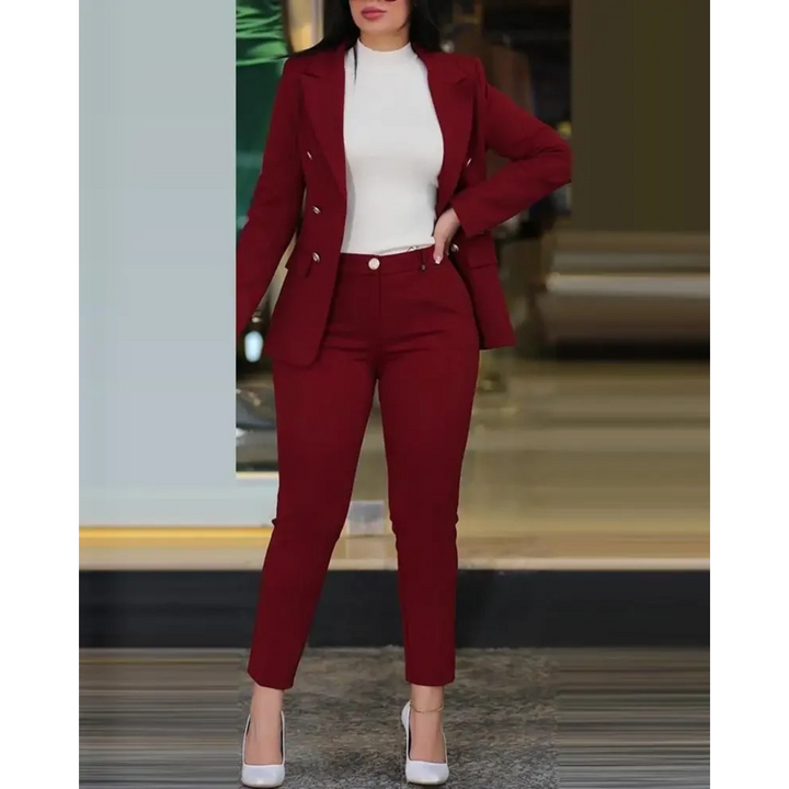 Levoire | Blazer Et Ensemble De Pantalon Pour Femmes Rot
