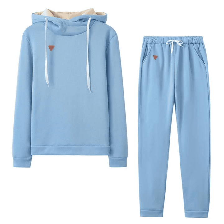 Levoire | Ensemble De Training Femme Deux Pièces En Noir Uni Bleu