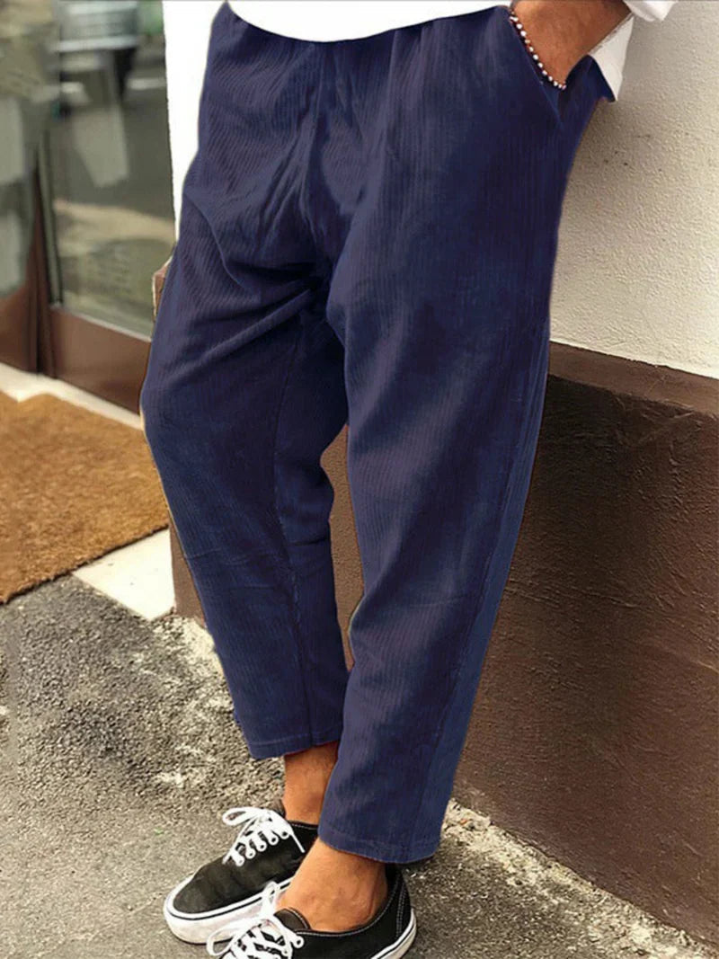 Levoire | Pantalons Amples Confortables Avec Poches Bleu
