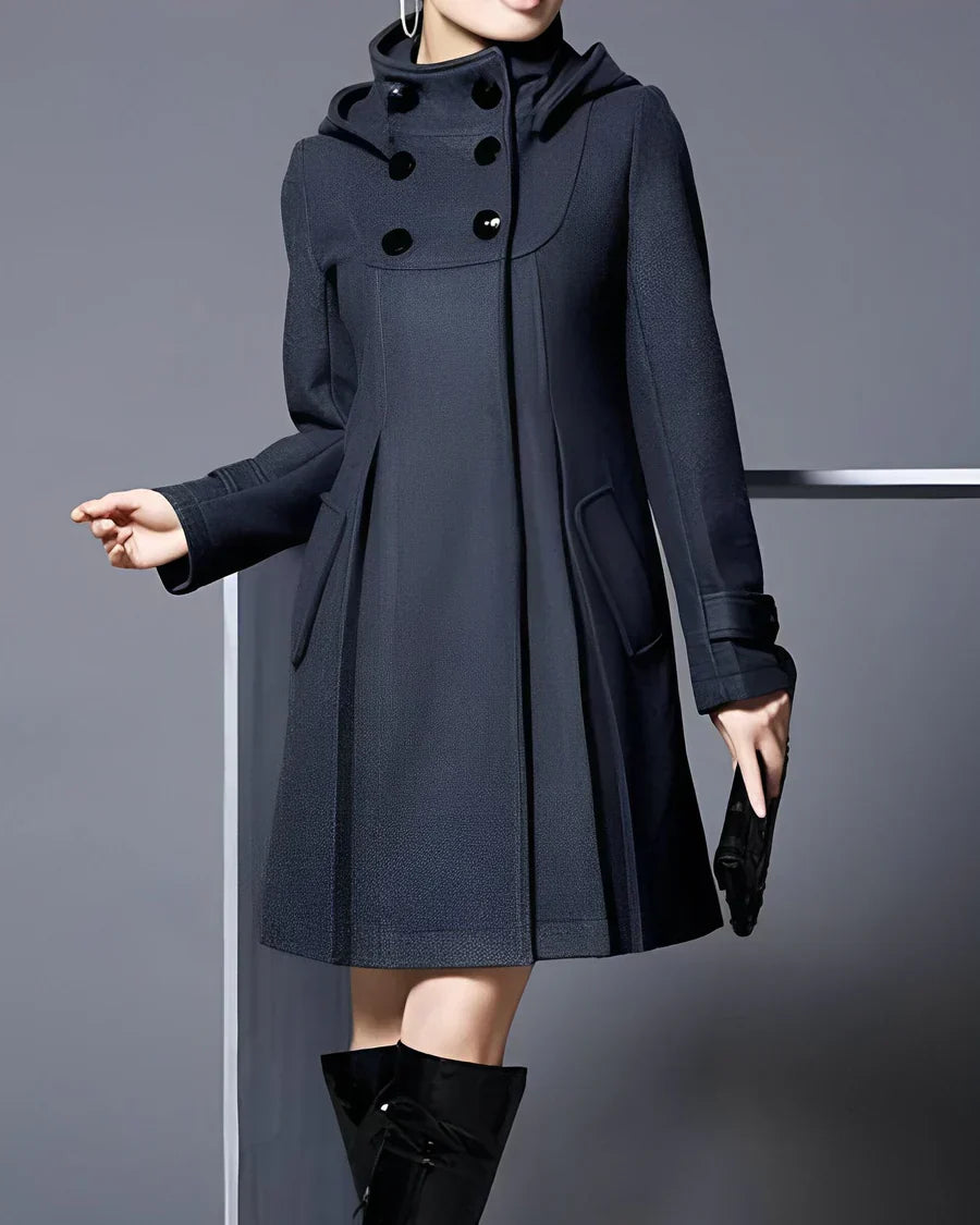 Levoire | Manteau élégant avec capuche Noir