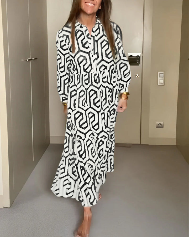 Levoire | Femme Robe Géométrique Noir