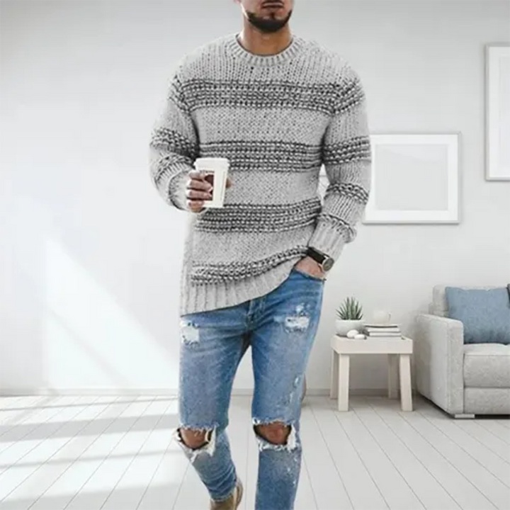Levoire | Pull en tricot pour hommes Gris