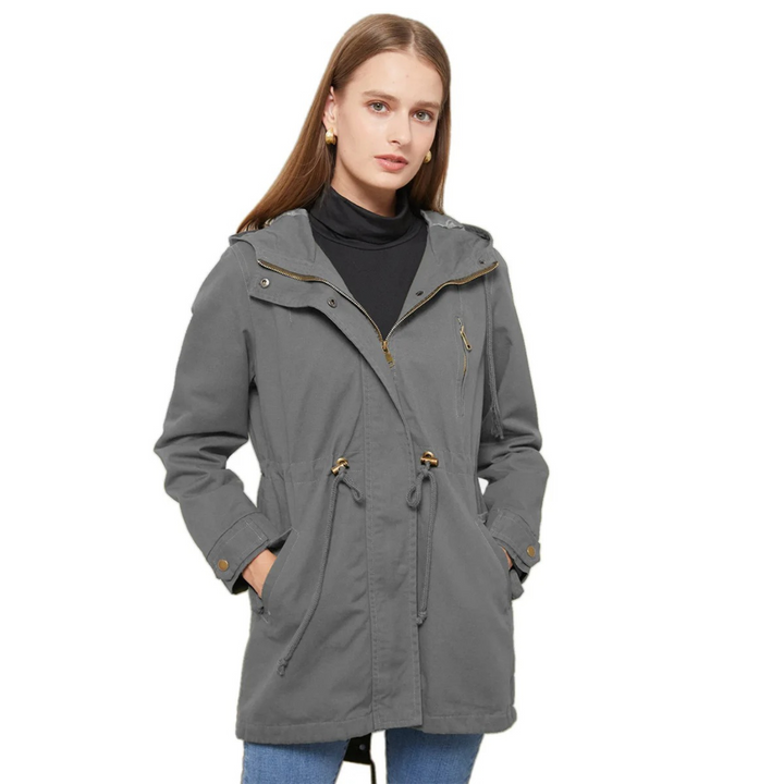 Levoire | Veste Décontractée Coupe-Vent Avec Capuche Gris