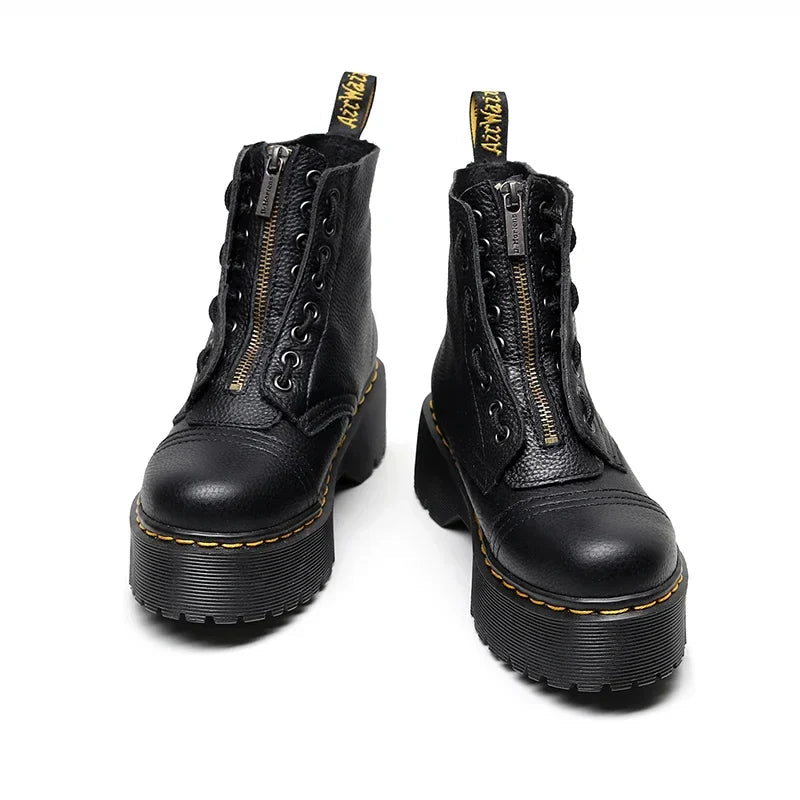 Levoire | Bottes Femme Avec Semelle Plateforme Et Système De Laçage Élégant, Idéal Pour Une Utilisation Quotidienne Noir