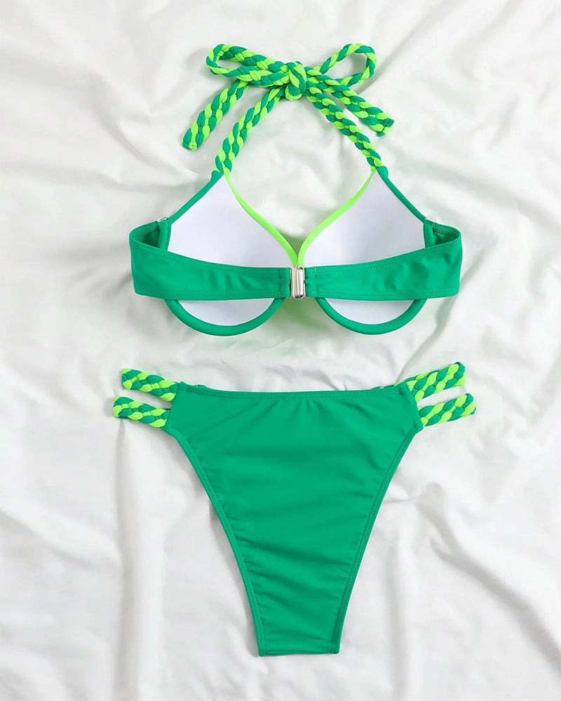 Levoire | Ensemble De Bikini Avec Cou Support Et Blocs De Couleur