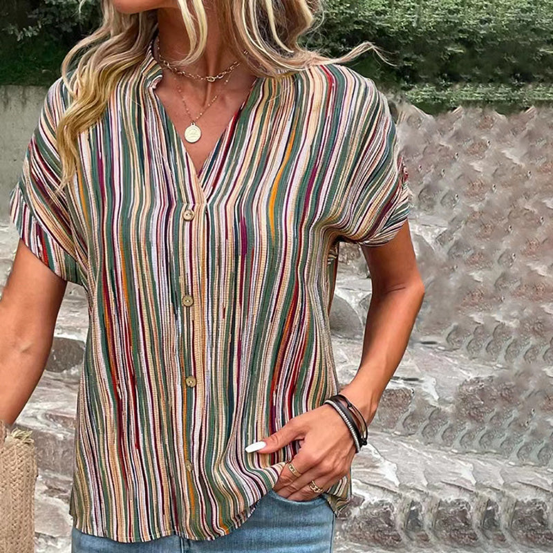 Levoire | Chemise À Rayures Décontractée Multicolore